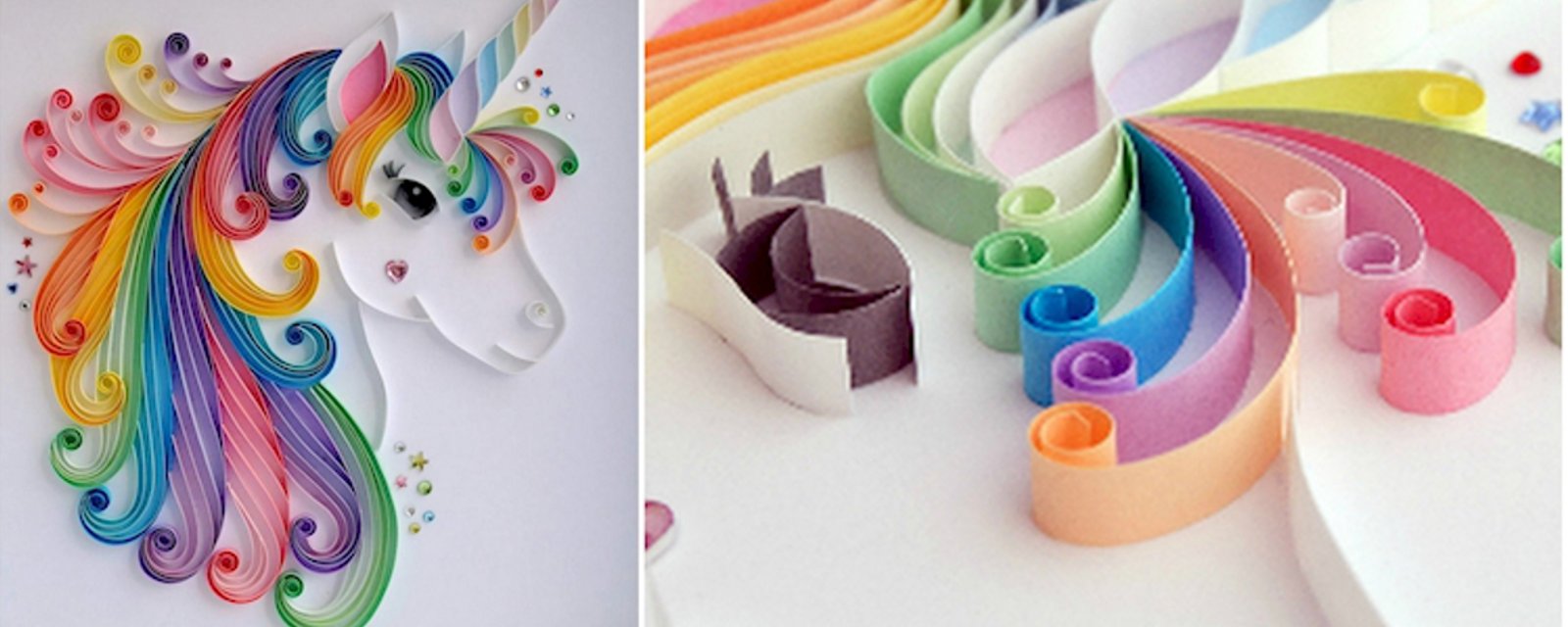 À l’aide de papiers roulés, vous pourrez faire cette magnifique licorne et 10 autres magnifiques idées! 