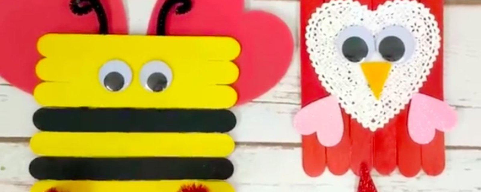 6 bricolages de Saint-Valentin à faire avec des bâtonnets de bois