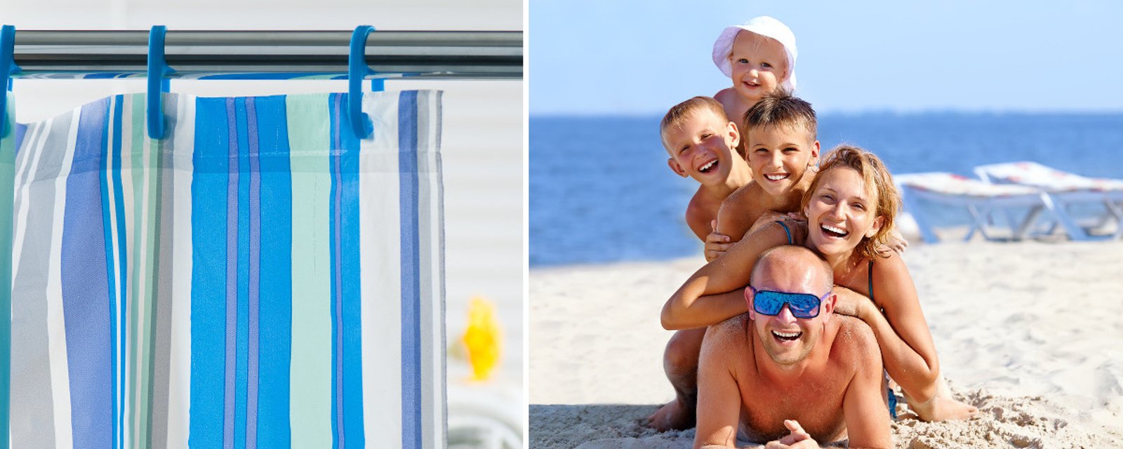 Quand elle part à la plage, cette maman apporte toujours un rideau de douche et je ferai comme elle dès maintenant