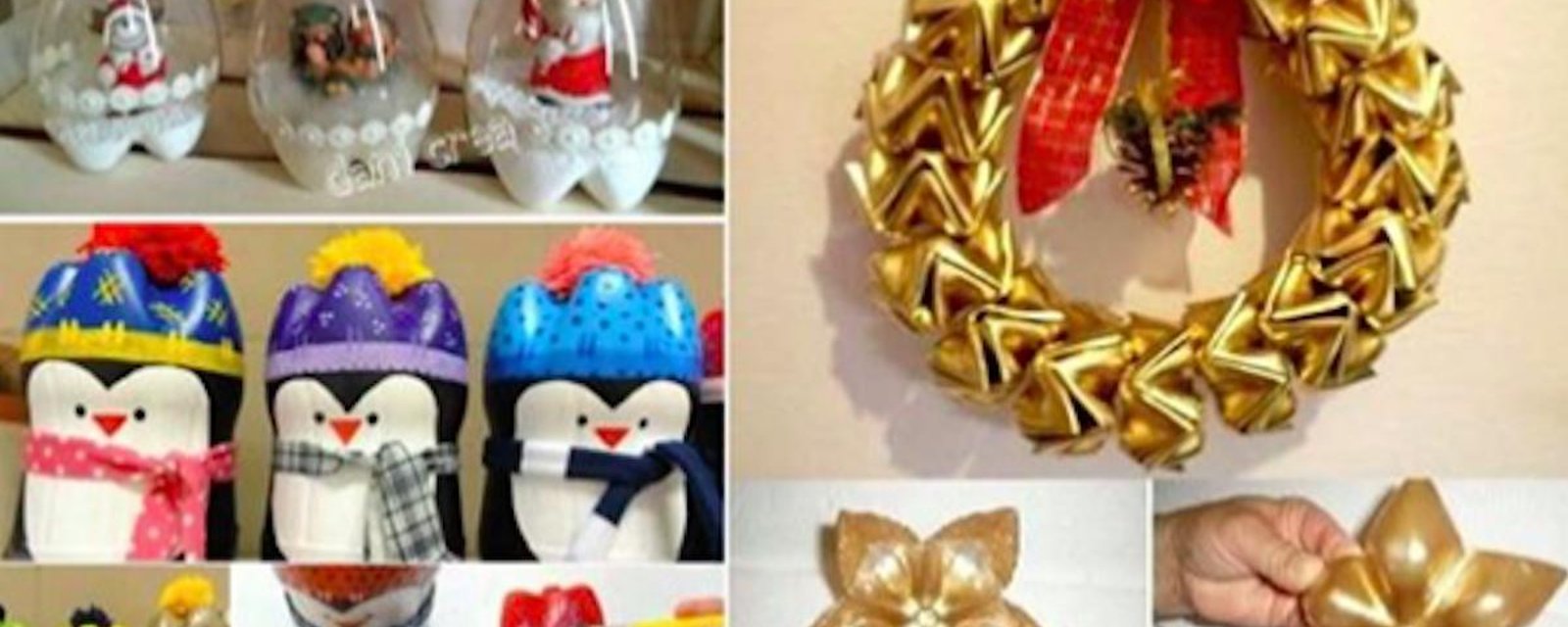 13 décos de Noël DIY à faire avec de vieilles bouteilles de plastique