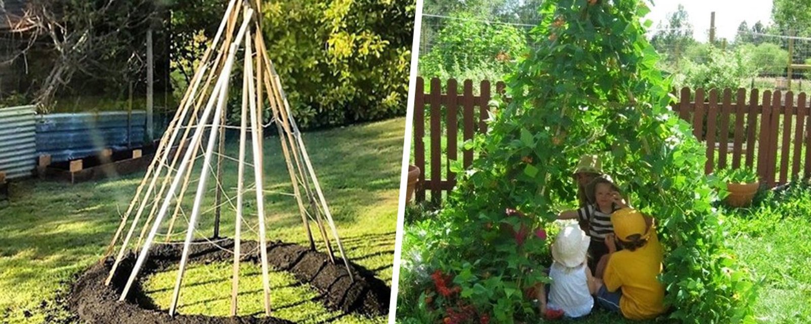 Une idée pour faire plaisir aux enfants cet été: une tente magique garnie de haricots!