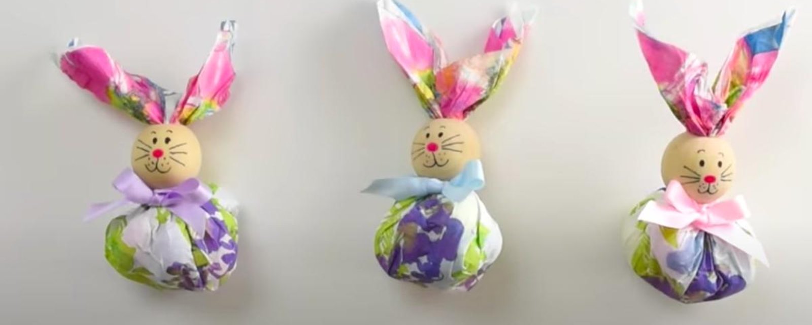 Voici comment préparer des emballages  lapins pour les surprises de Pâques