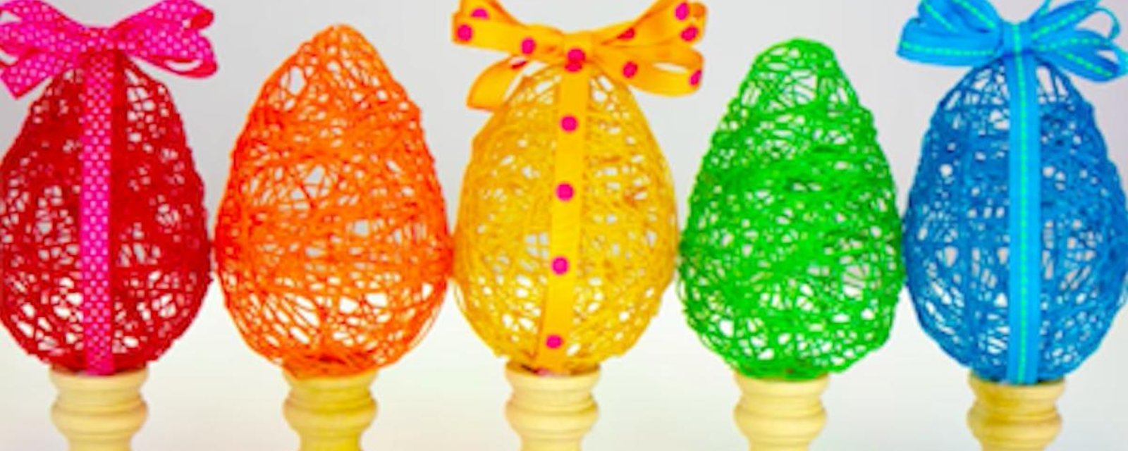 Bricolage de Pâques: voici comment faire des œufs avec de la ficelle et de la colle