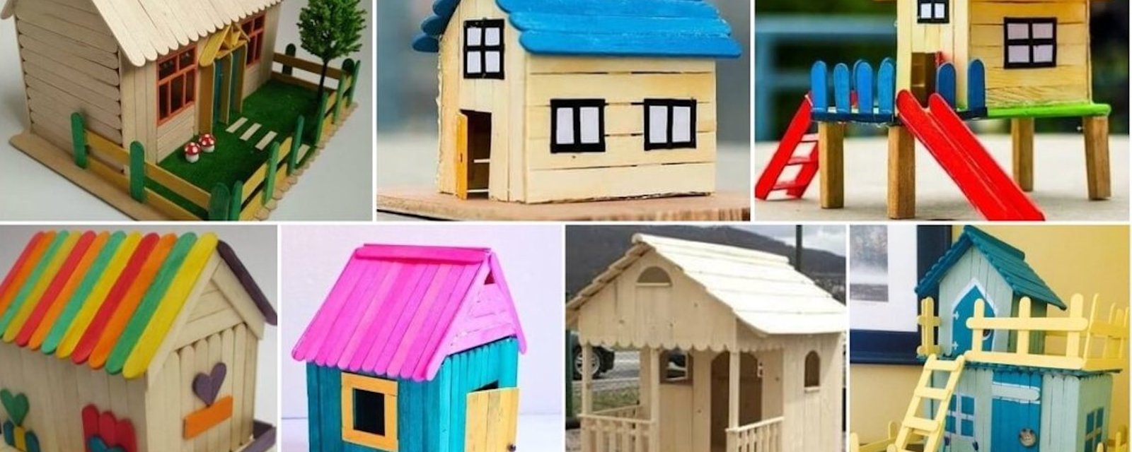 10 modèles de maisons en bâtons de popsicles pour inspirer vos bricolages