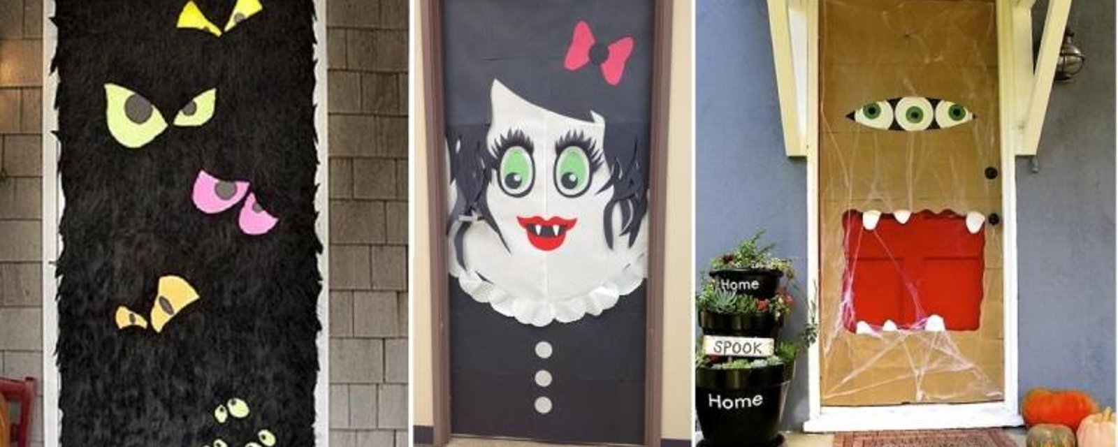 35 Super belles idées pour décorer les portes de la maison, ou de la classe à l'Halloween! 