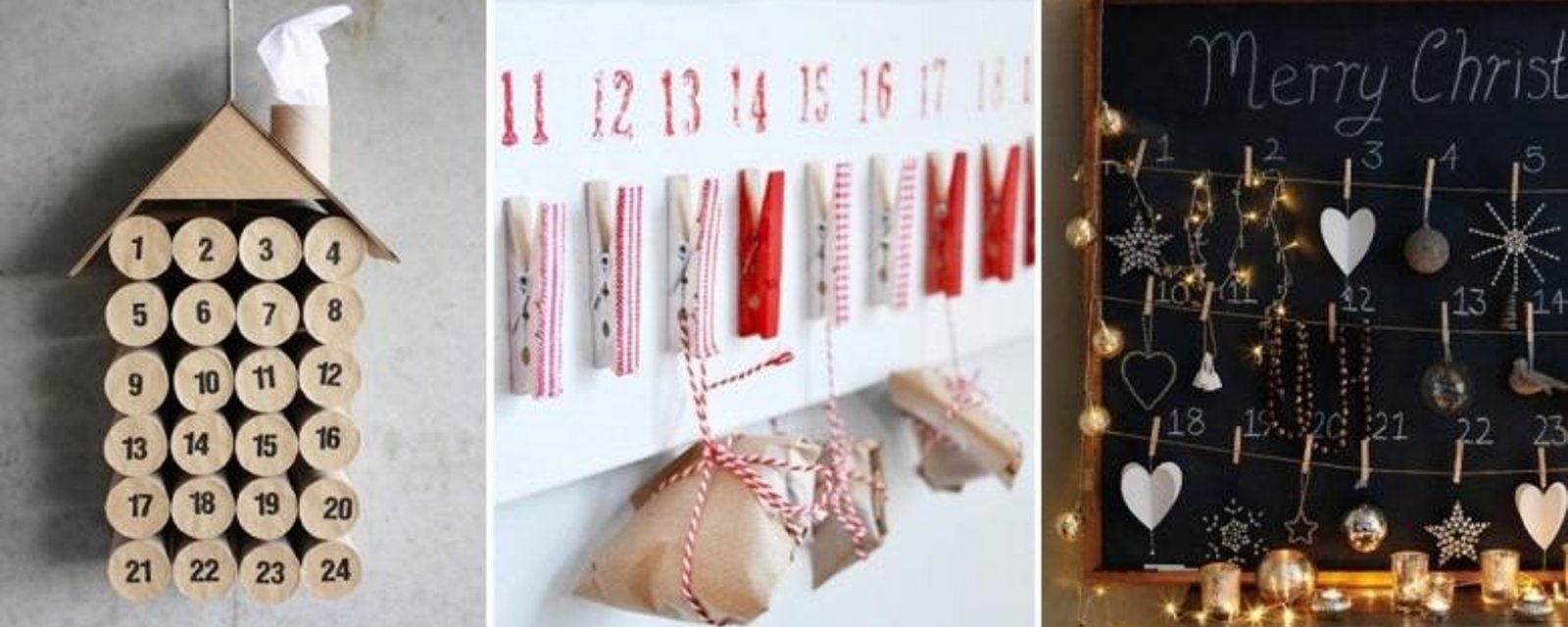 20 Superbes modèles de calendriers de l'Avent, à bricoler pour les enfants! 