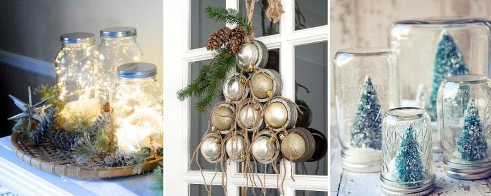 10 belles nouvelles idées de décorations de Noël à faire avec des pots Masson! 
