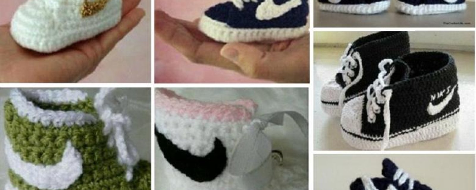 Un patron gratuit pour crocheter des pantoufles style Nike pour bébé! 