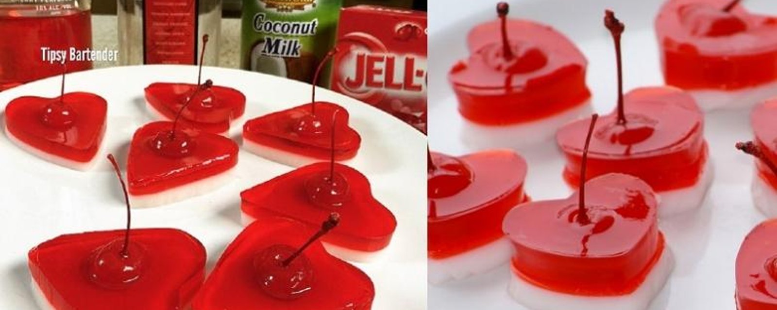 Recette de shooters jell-O shots pour la Saint-Valentin!