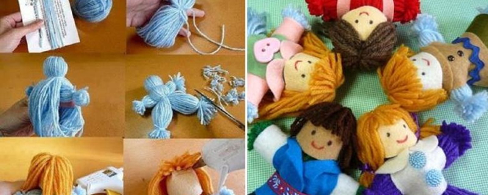 Comment faire d'adorables poupées, avec de la simple laine! 