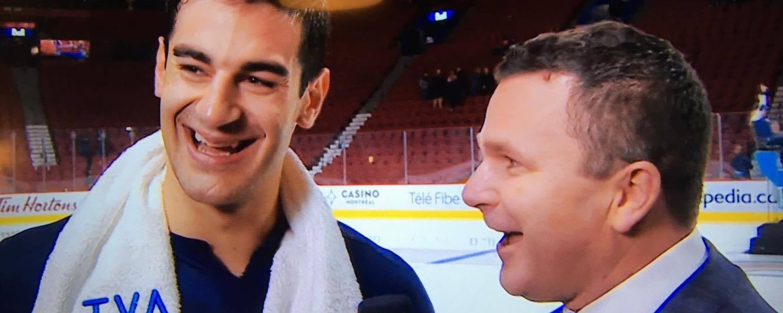 Max Pacioretty se moque de Renaud Lavoie en direct à la télé