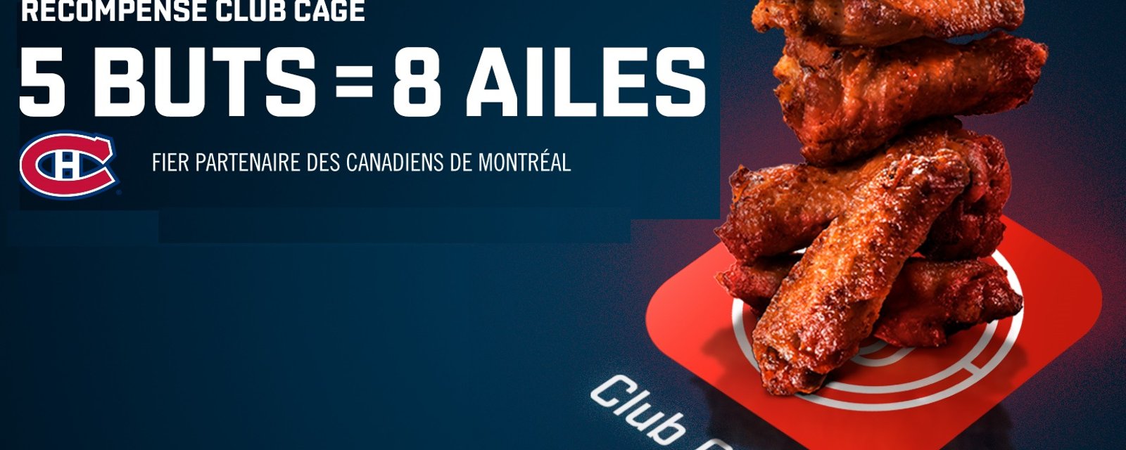 La Cage modifie sa promotion d'ailes avec le CH!