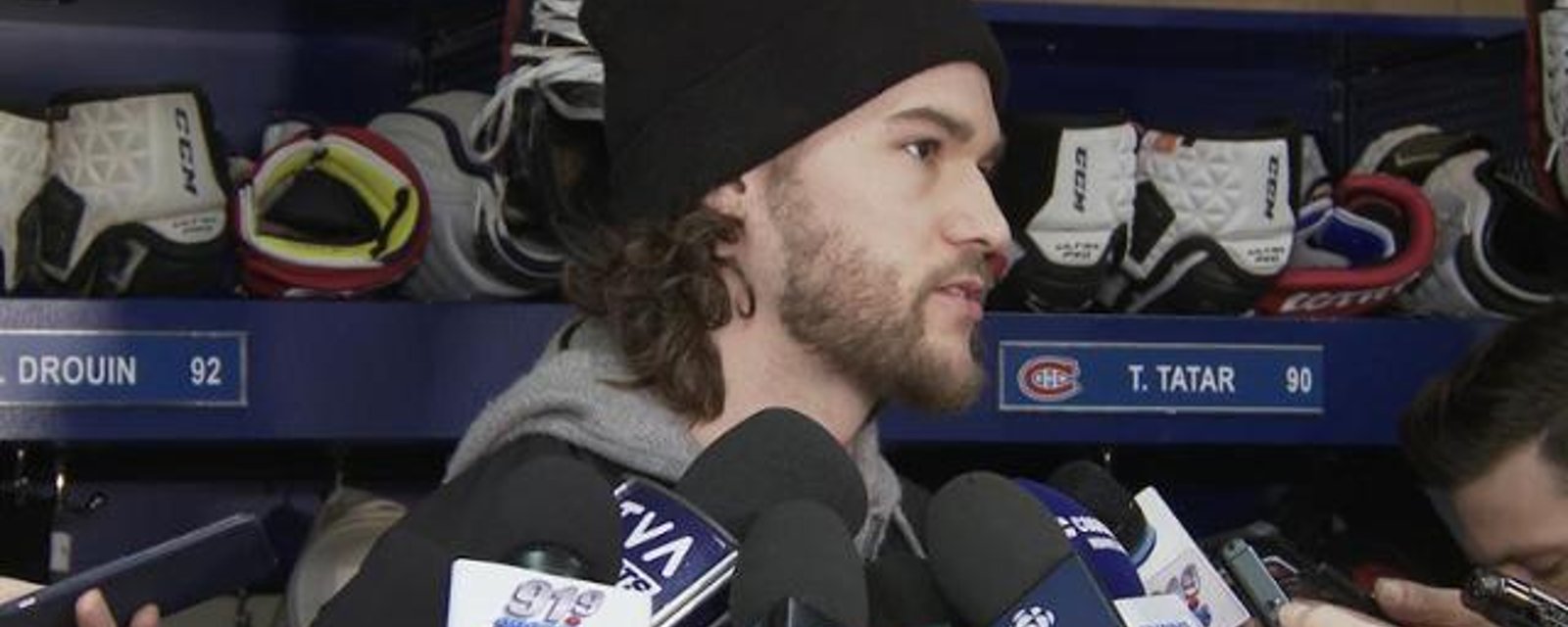 Jonathan Drouin refuse de répondre aux questions en français!