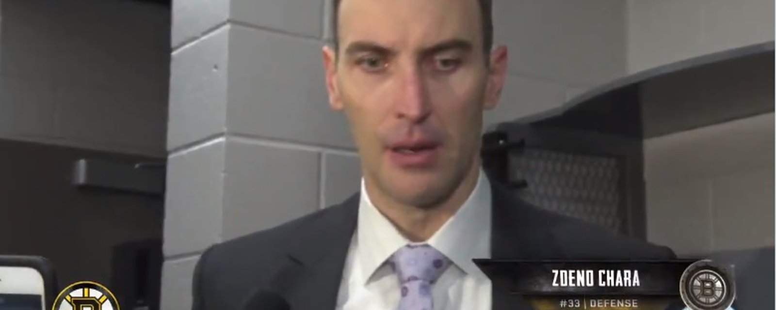Zdeno Chara a commenté la réaction du public durant son hommage au Centre Bell