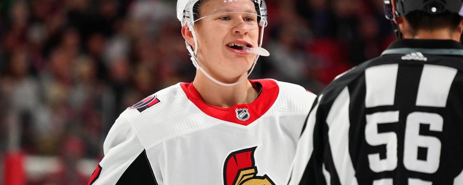 Brady Tkachuk a tenté de voler la rondelle de la 1ere victoire de Cayden Primeau