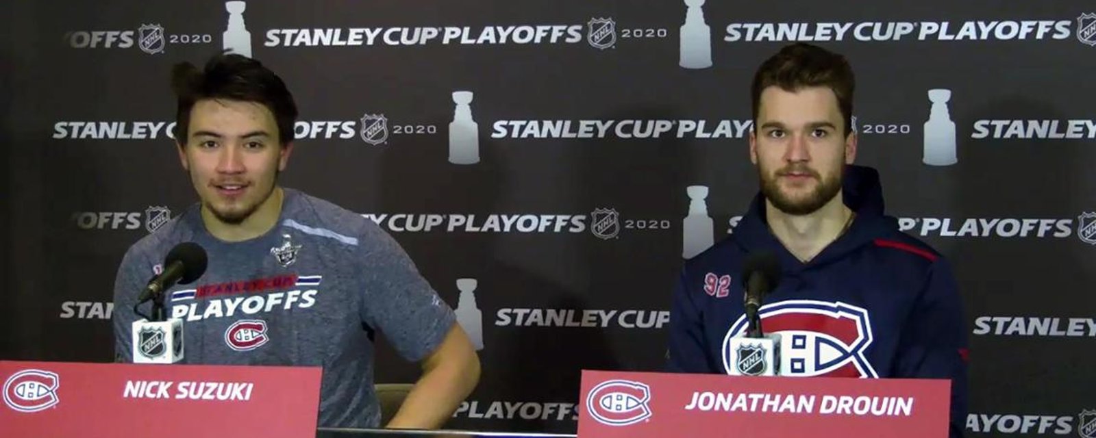 Nick Suzuki et Jonathan Drouin ont nargué Carter Hart durant le match #5