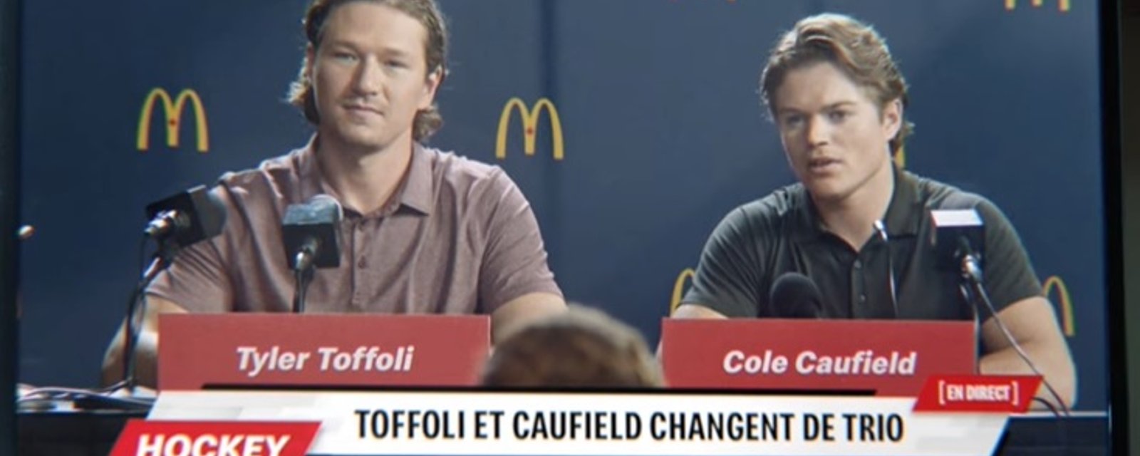 Tyler Toffoli et Cole Caufield nous présentent leur nouveau trio McDo!