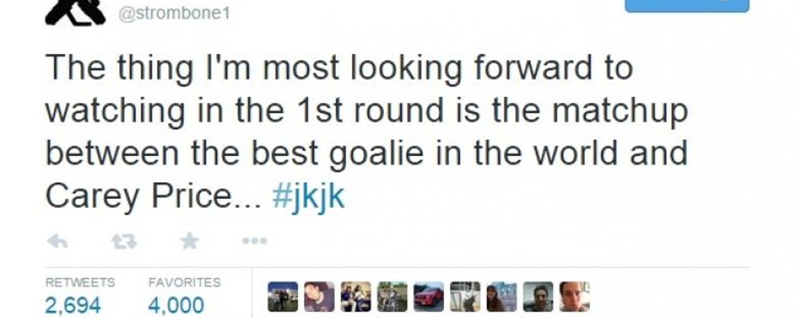 Roberto Luongo fait le tweet des séries!