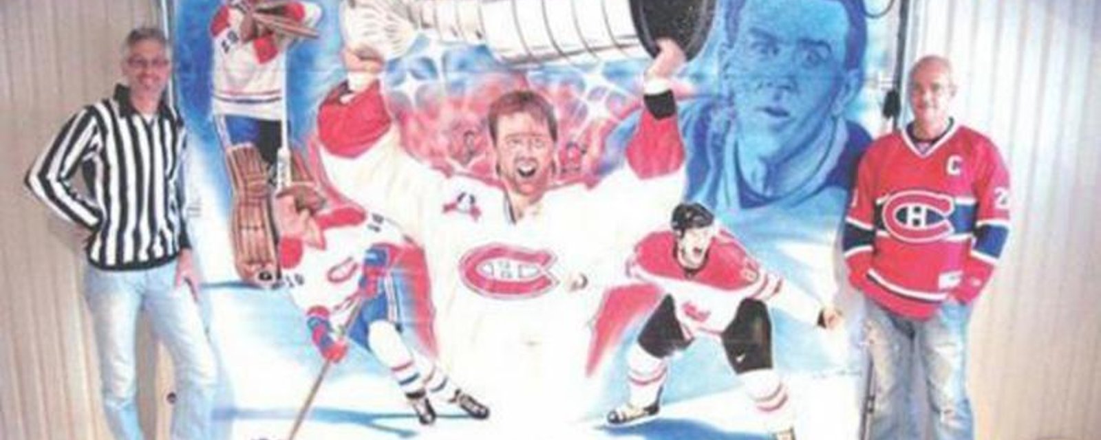 Un fan du Canadien réalise une oeuvre d'art dans son garage!