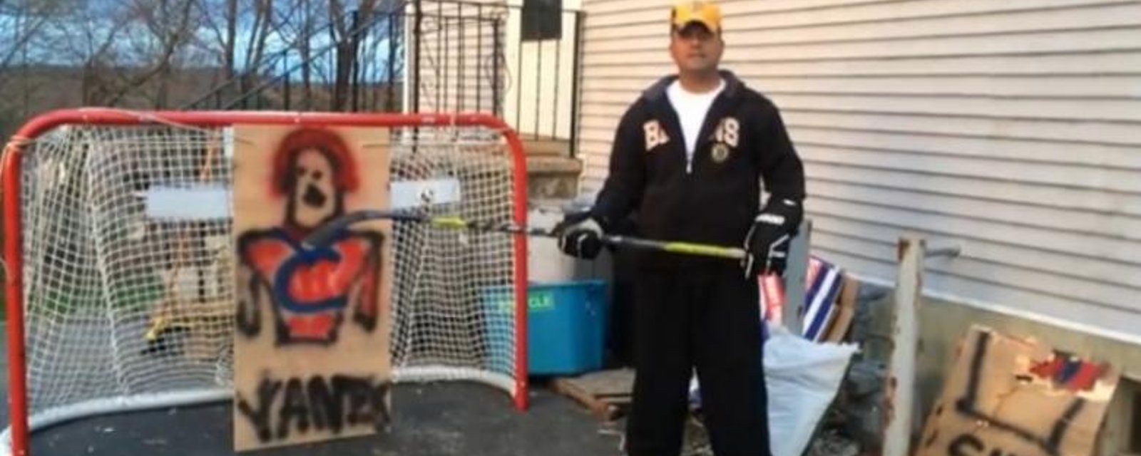 [VIDÉO] L'enragé fan des Bruins récidive avec Vanek!