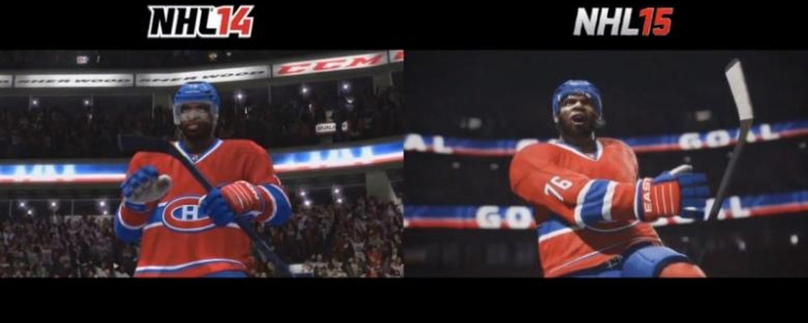 Voici La Comparaison Des Graphiques Entre NHL15 et NHL14