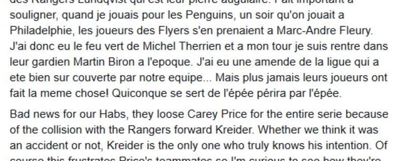 George Laraque place Michel Therrien dans l'embarras!