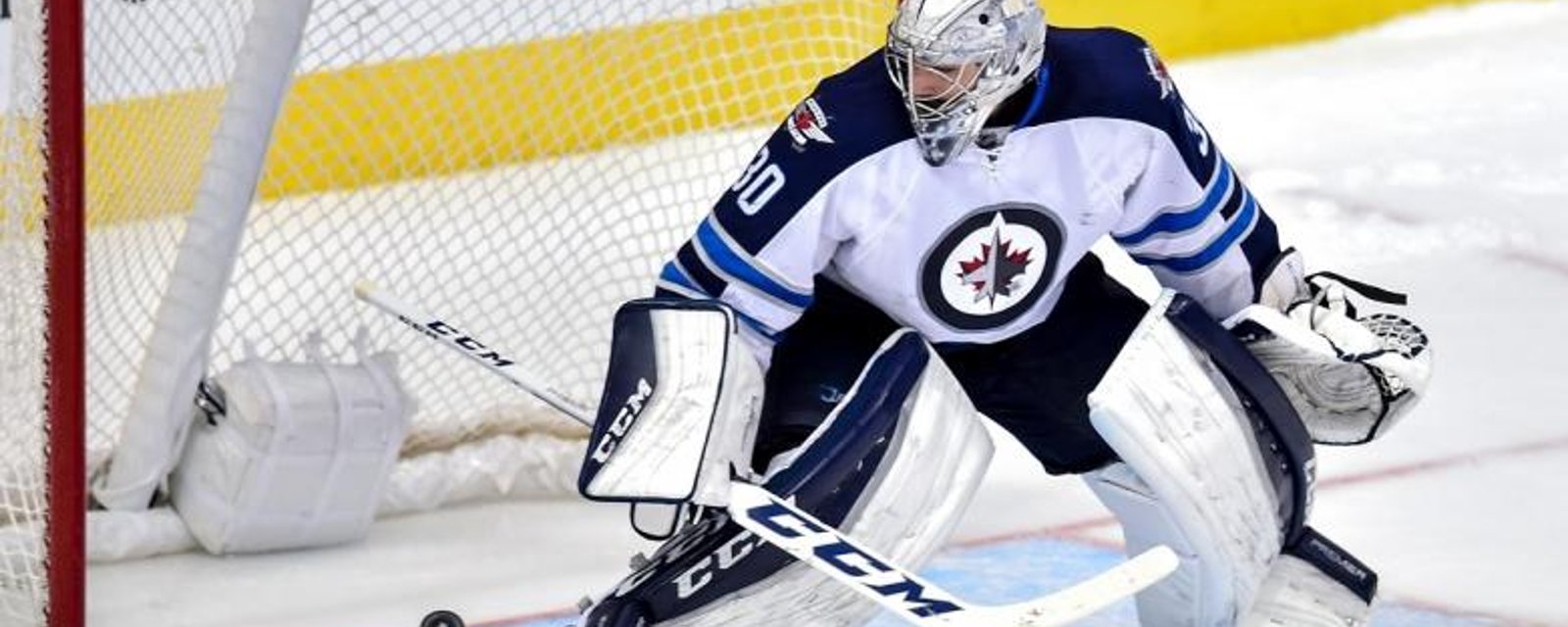 Hellebuyck gets pulled less than 5 minutes into the game.