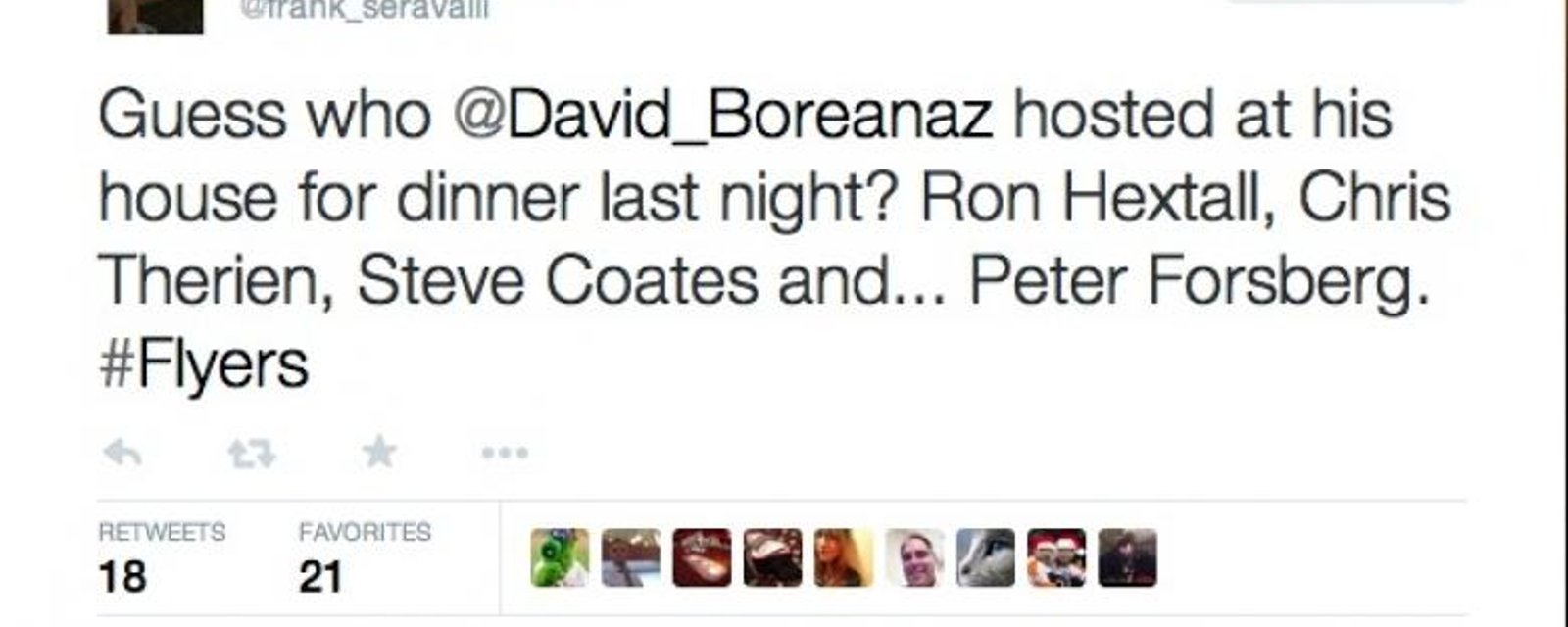 David Boreanaz has the Flyers over for dinner!