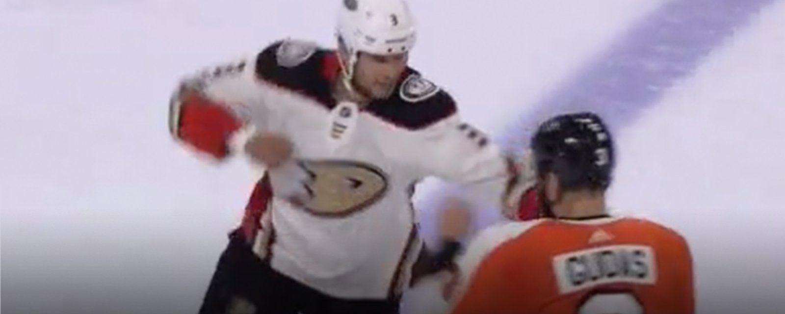 Must See: Bieksa DROPS Gudas with a Superman punch