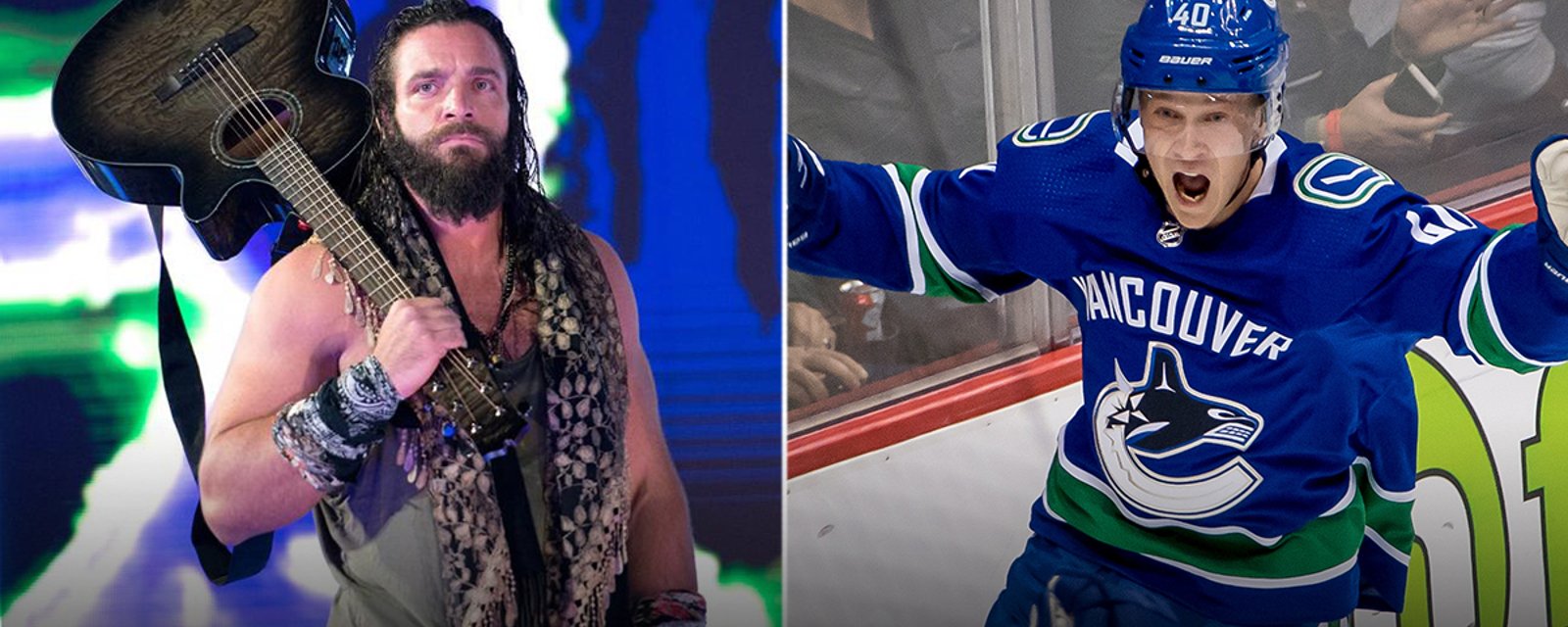 WWE superstar Elias and Canucks rookie Elias Pettersson tag team it up on social media