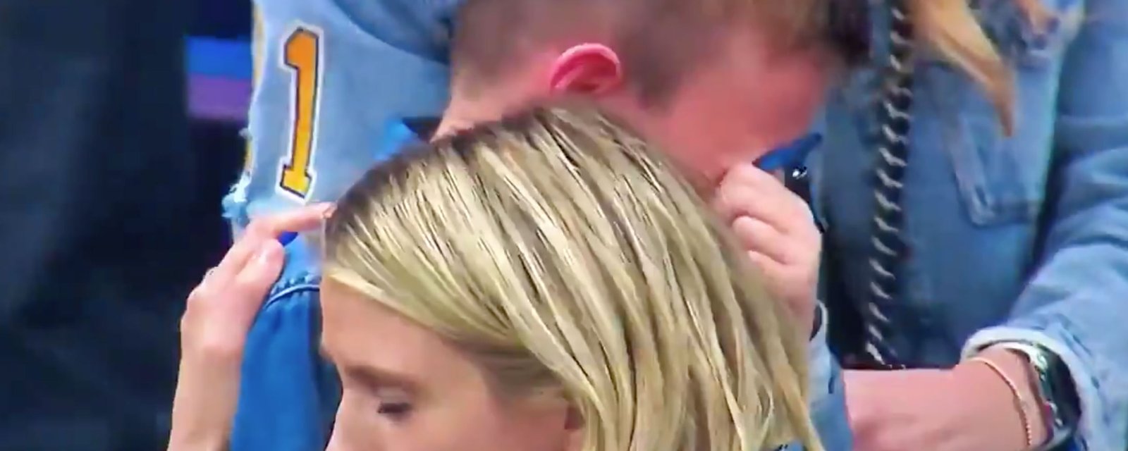 Maroon’s son breaks down after his father’s heroic Game 7 double OT goal! 