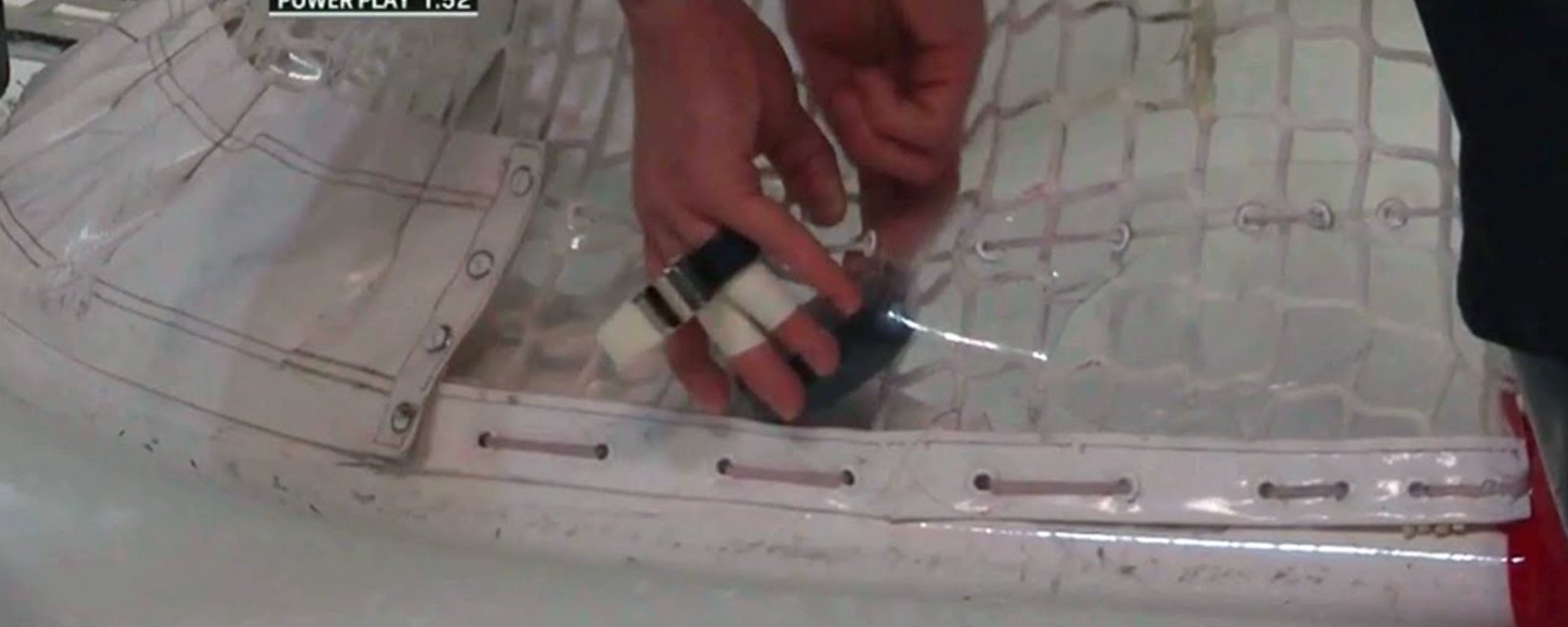 AHL hardest shot champion Frk blasts it so hard that the puck literally gets stuck in the net
