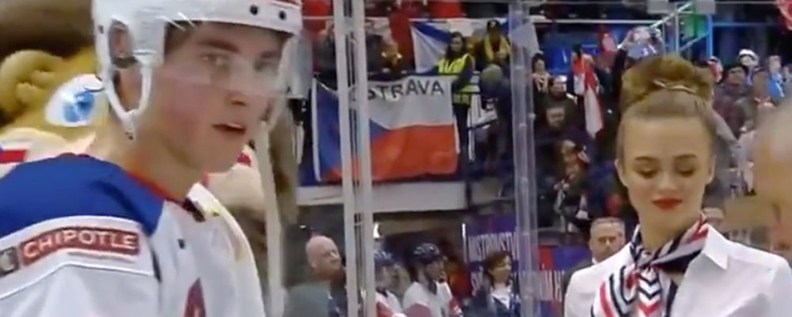 USA’s Shane Pinto tells cameraman to f*** off after loss to Canada