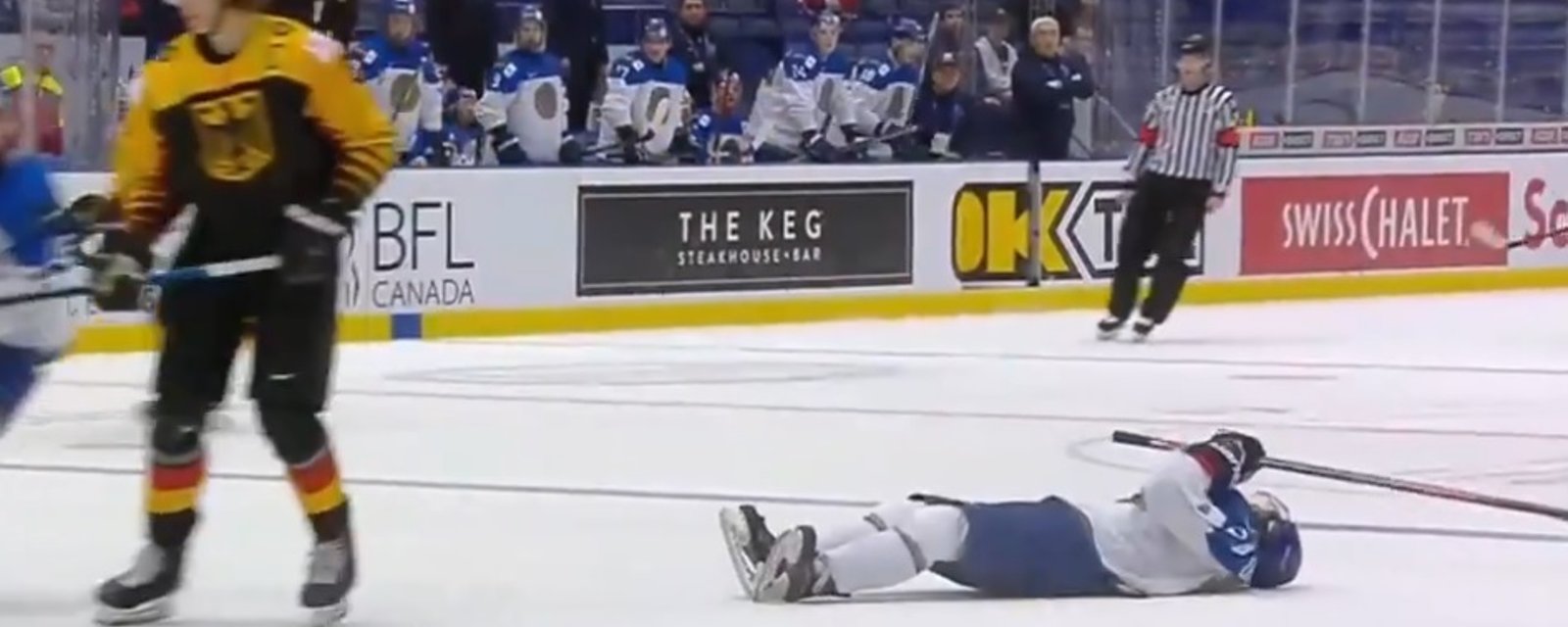 Red Wings prospect Moritz Seider delivers a MONSTER hit at the World Juniors.