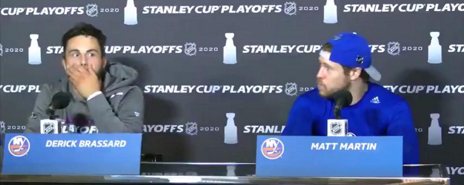 Derick Brassard sends Matt Martin into a panic with a post game prank.