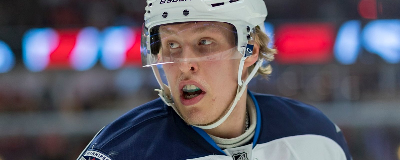 Patrik Laine leaves the ice in the middle of practice.