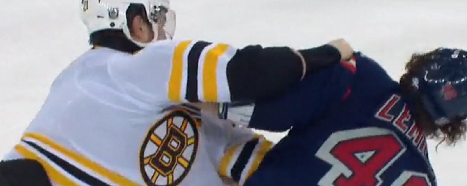 Nick Ritchie and Brendan Lemieux drop the gloves after the final buzzer!