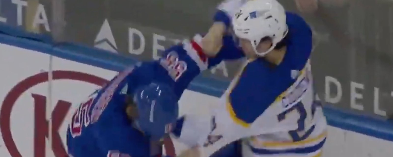 Rookie Dylan Cozens’ first fight is the most exciting Sabres highlight of the season! 