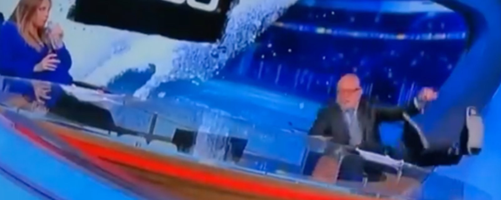 NHL analyst and Devils legend Ken Daneyko falls out of his chair on live TV