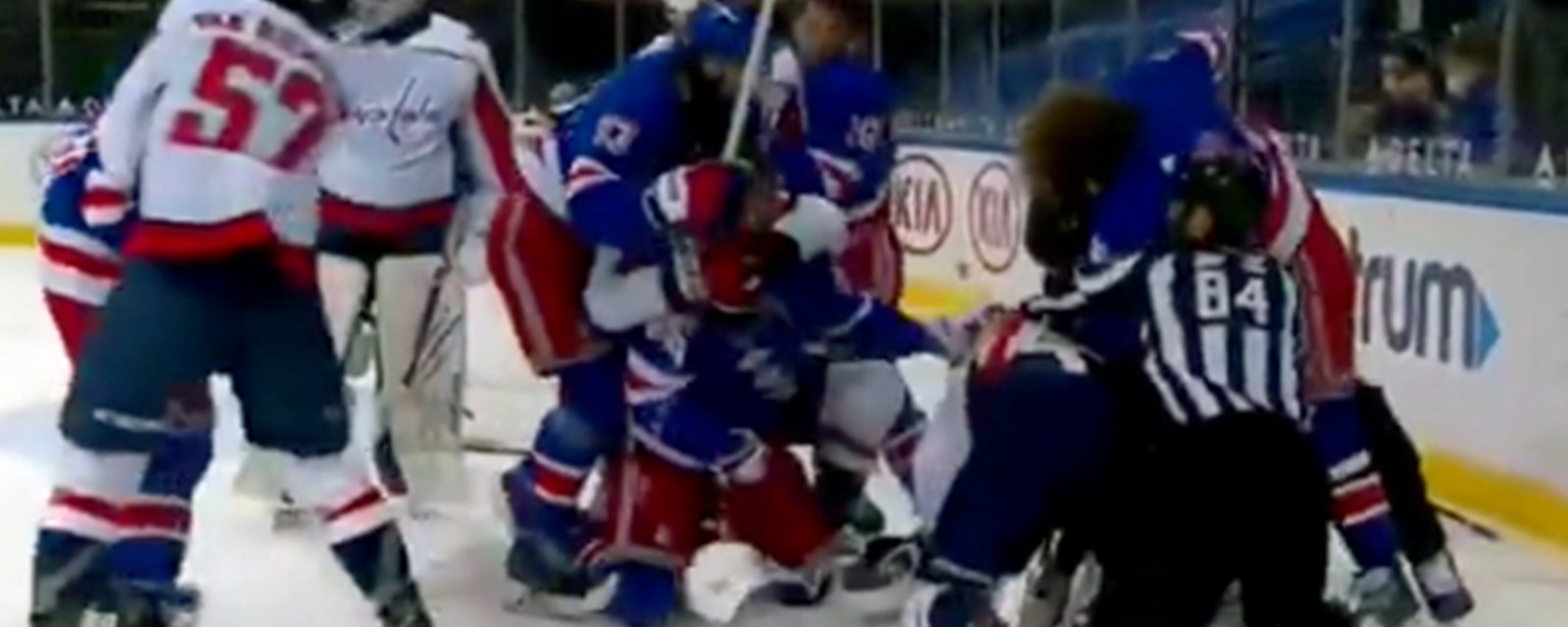 Tom Wilson punches Buchnevich while he’s down, Panarin comes into to defend him and gets bodyslammed