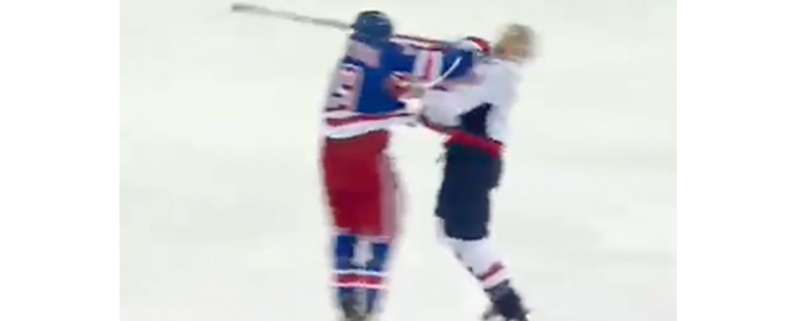 Tom Wilson's night is over due to injury and Buchnevich ejected for cross check to the face