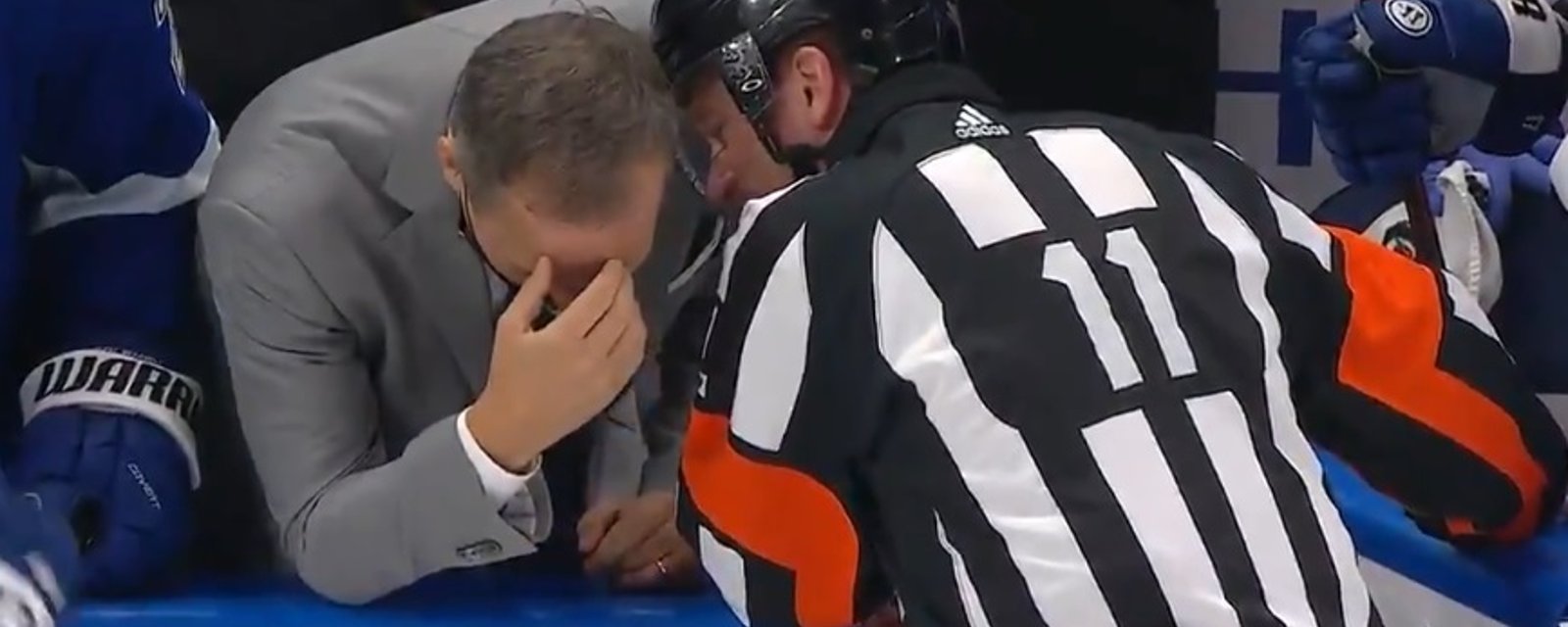 Jon Cooper loses it after NHL officials blow an obvious call in Game 4.