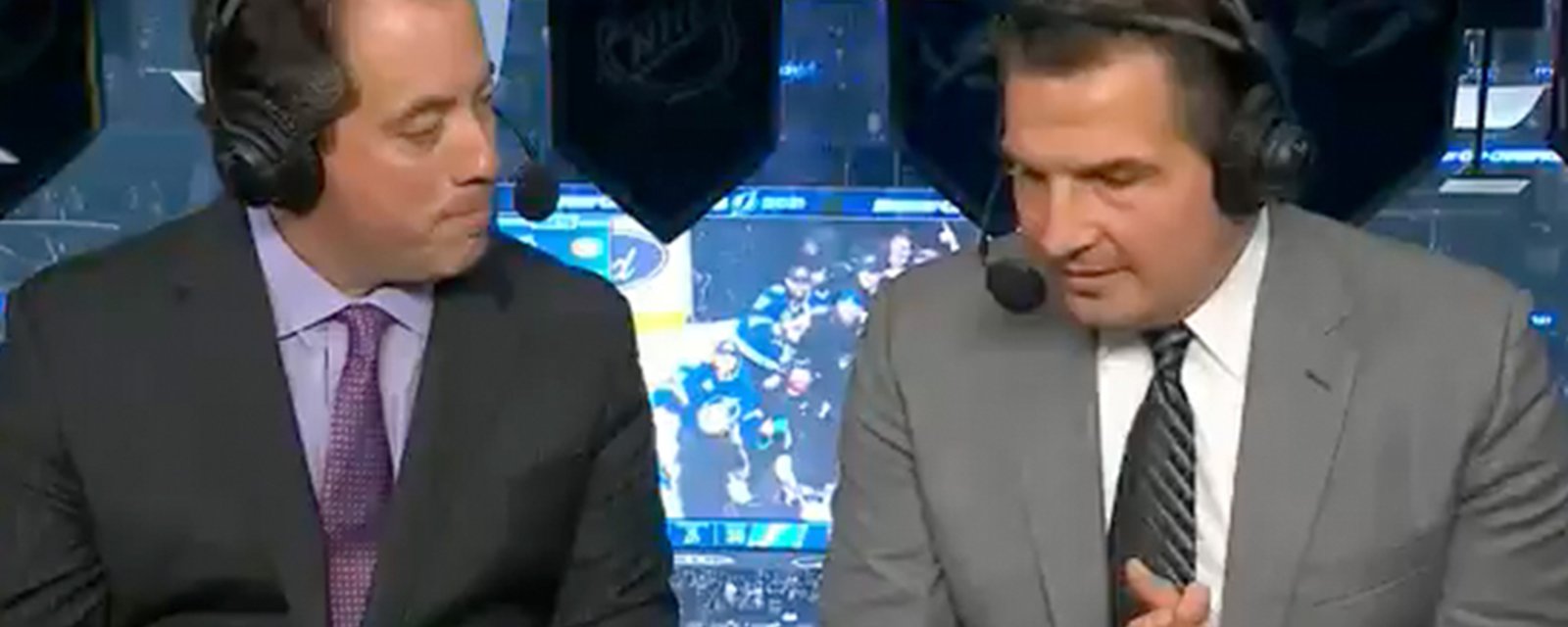 Eddie Olczyk gets emotional in his final NHL on NBC signoff