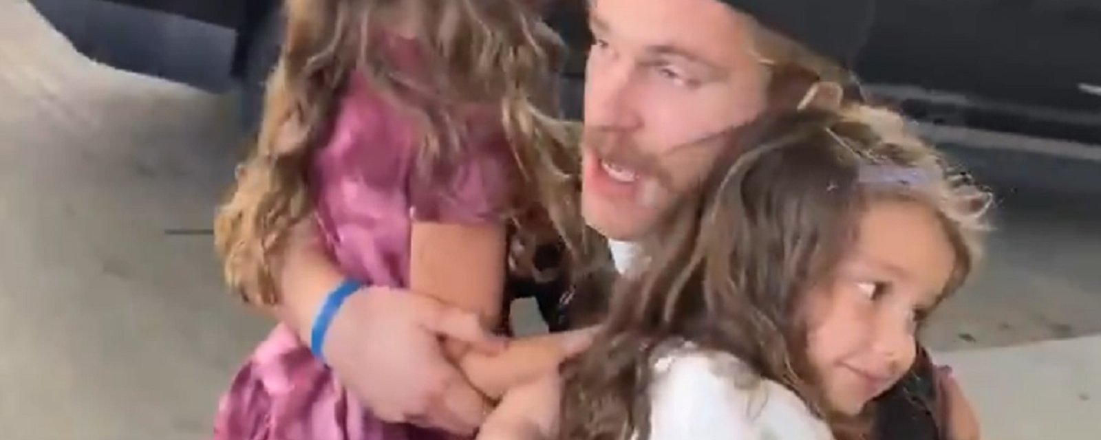 Jon Merrill reunites with his children after nearly 3 months apart.