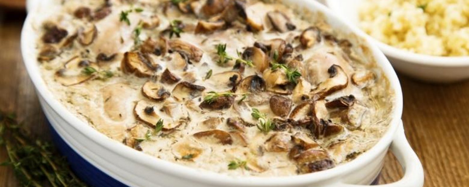 Casserole de poulet et de champignons 