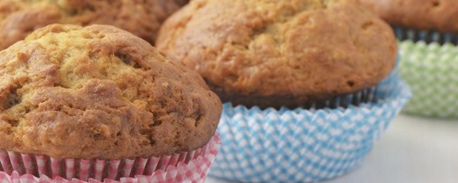 Muffins aux bananes, miel et sirop d'érable