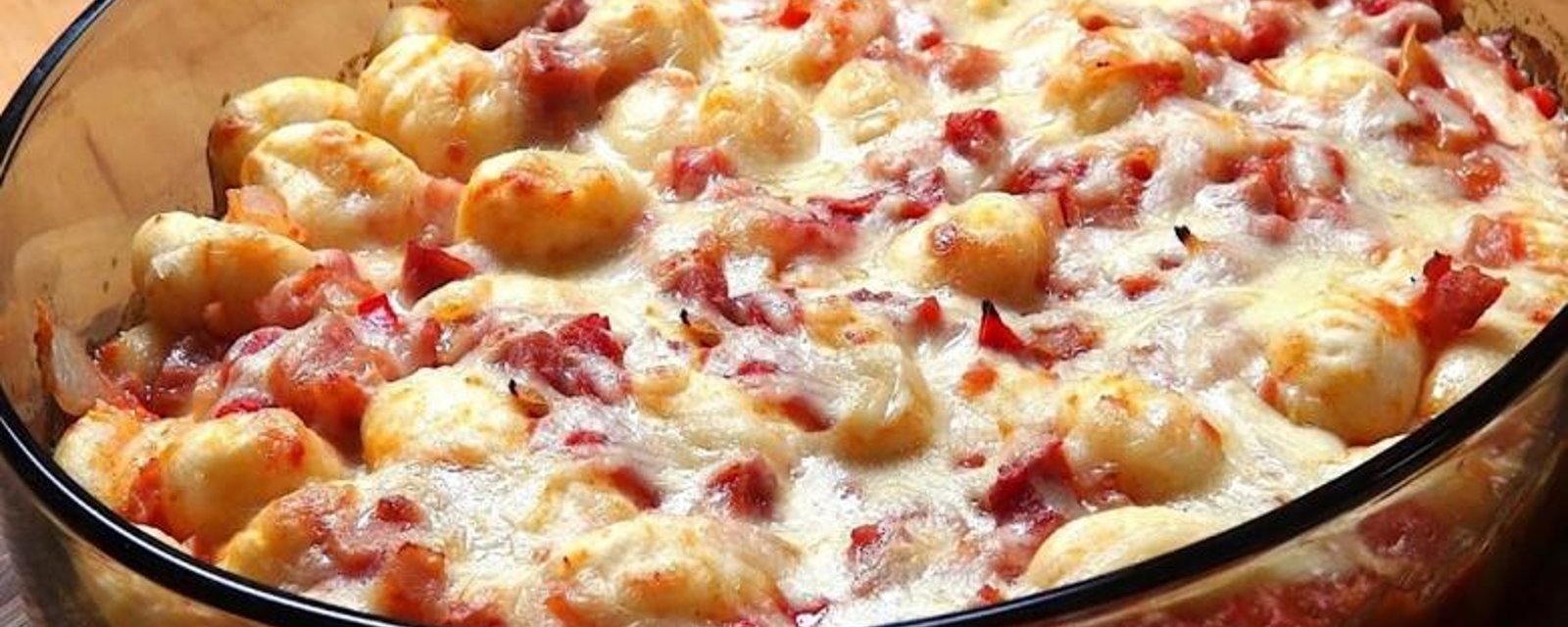 Casserole de gnocchi...fromage, tomates et bacon