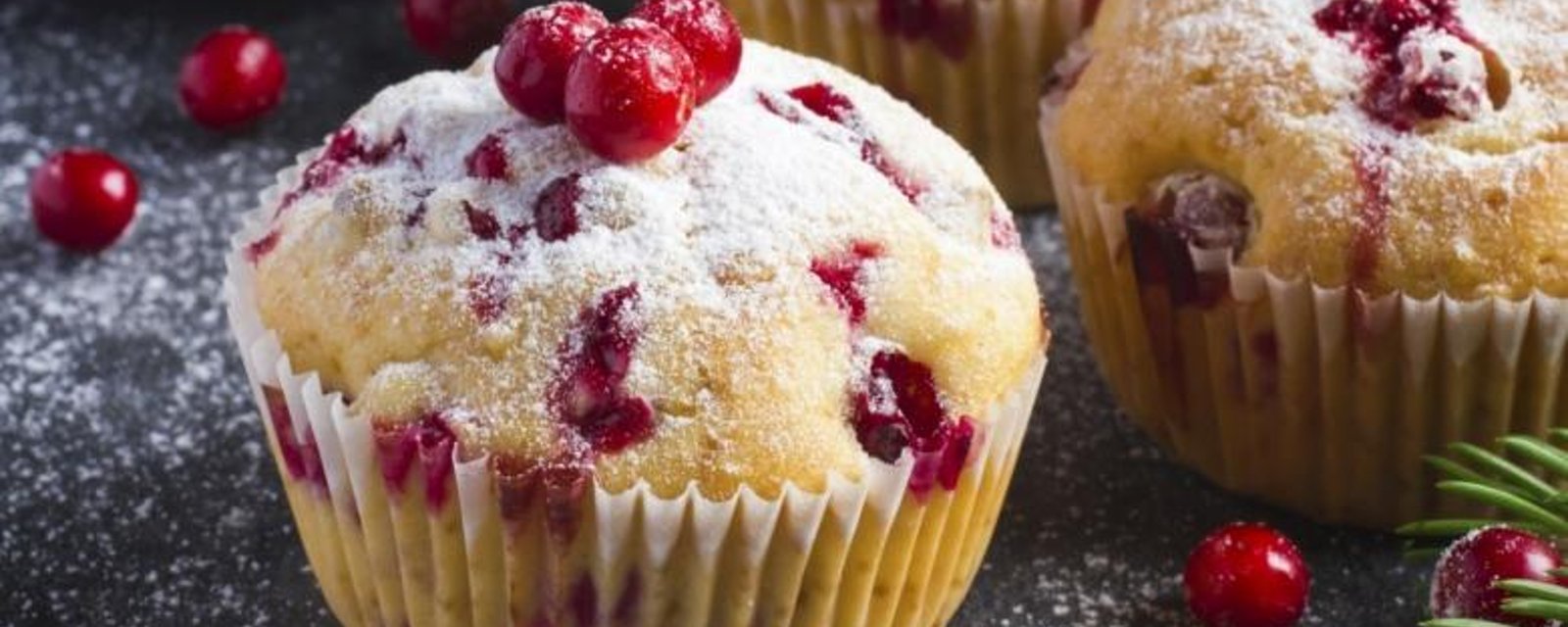 Muffins aux canneberges faciles