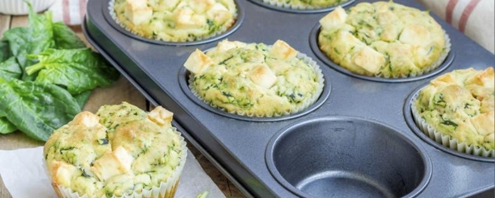 Muffin aux épinards et au feta