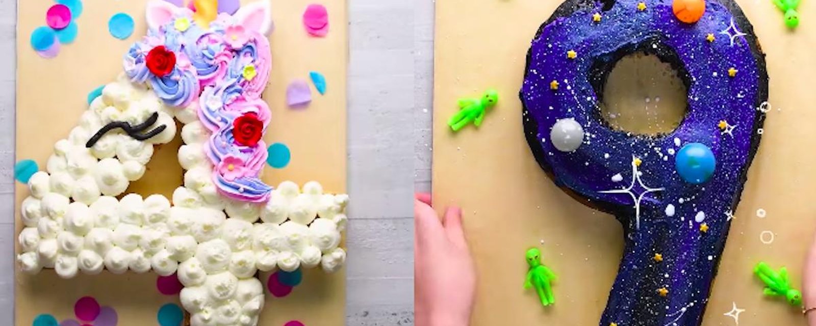 Tutoriel vidéo: comment faire des gâteaux d'anniversaire en forme de chiffres